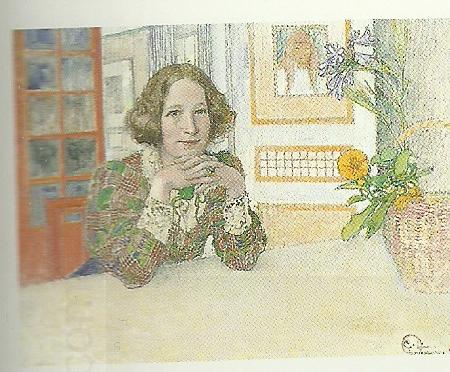 Carl Larsson annastina alkman oil painting picture